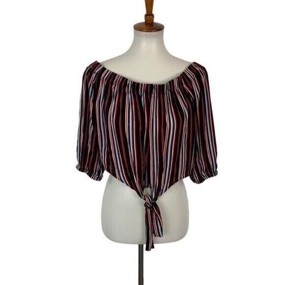 Ambiance Womens Top Large Off Shoulder NWT Festival Summer Boho Flowy - Picture 1 of 5